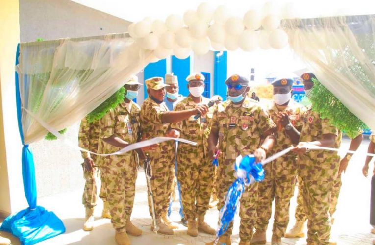 CAS REITERATES COMMITMENT TO ENSURING SECURITY, SAFETY OF NIGERIANS AS NAF COMMISSIONS NEW MEDICAL CENTRE, OTHER INFRASTRUCTURAL PROJECTS IN KERANG, PLATEAU STATE.