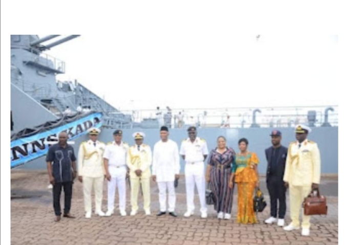 Photos News: Nigerian Navy Ship Kada Arrives Port Gentil Gabon.