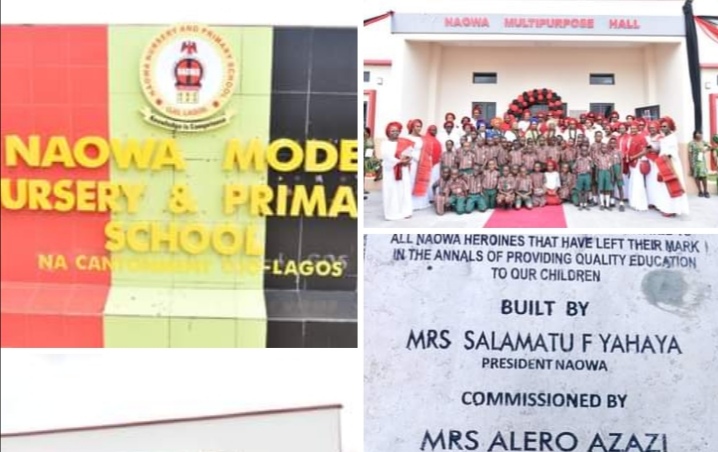 NAOWA PRESIDENT MRS SALAMATU F YAHAYA COMMISSIONS ADDITIONAL BLOCK OF CLASSROOMS, ICT CENTER AND 500 SEATER MULTIPURPOSE HALL AT THE NAOWA MODEL NURSERY AND PRIMARY SCHOOL OJO LAGOS.