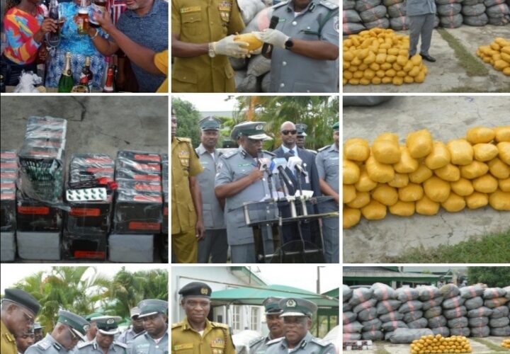 Handing Over Of Seized 8,240 Parcels Of Cannbis Sativa (Marijuana), 23,000 Capsules Of 100mg Of Tramadol To NDLEA Held At Western Marine Command HQ Ibafon Apapa Lagos.